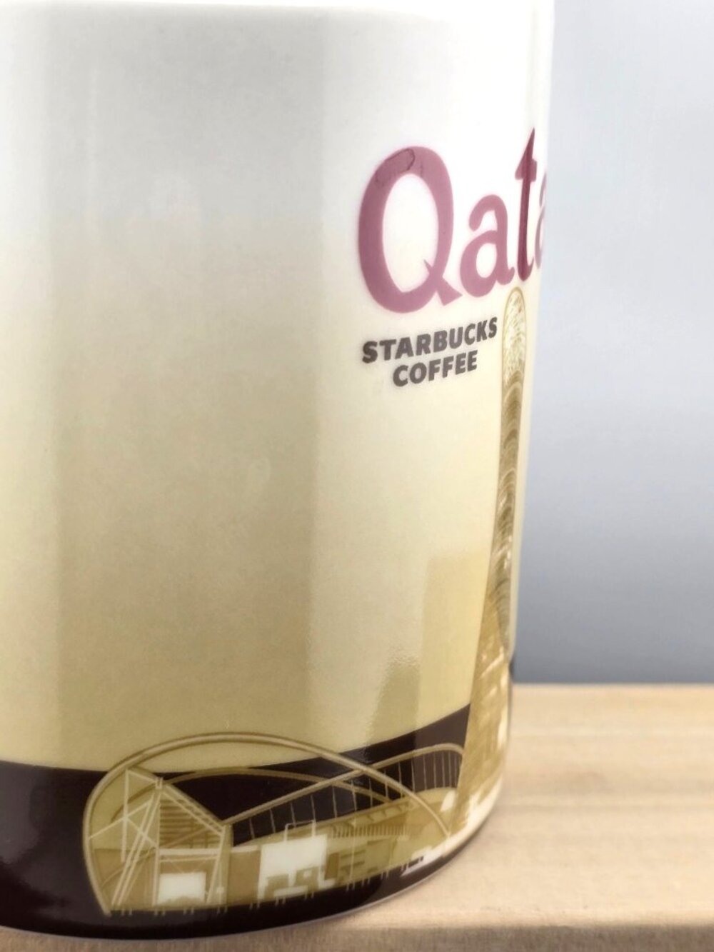 RARE 2011 Starbucks Qatar Coffee Mug Global Icon Series Beige 16 oz Collectible - Picture 10 of 16